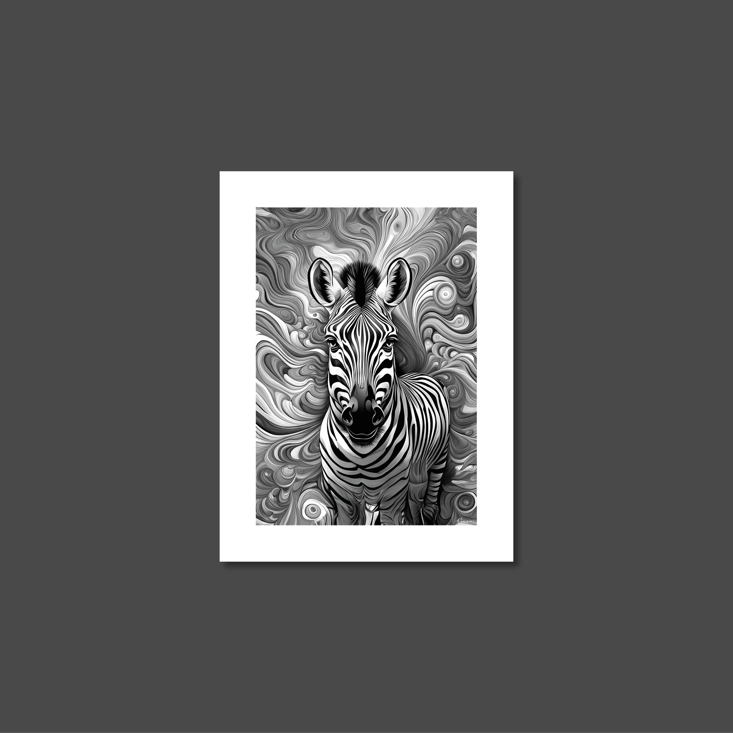 ABSTRACT ZEBRA **UNFRAMED ART PRINT**