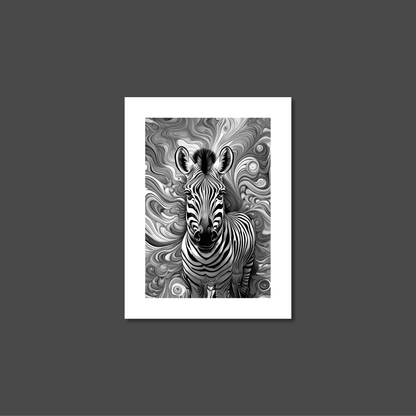 ABSTRACT ZEBRA **UNFRAMED ART PRINT**