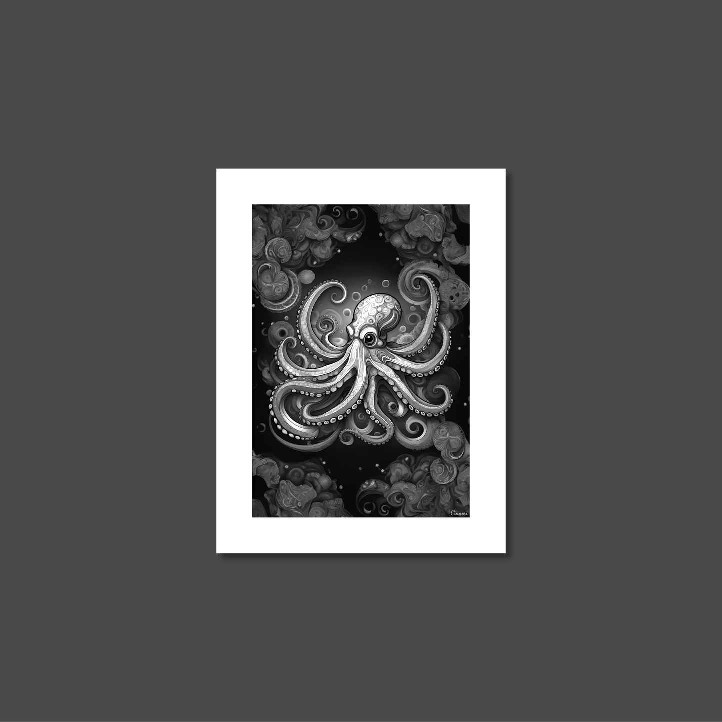 ABSTRACT OCTOPUS **UNFRAMED ART PRINT**