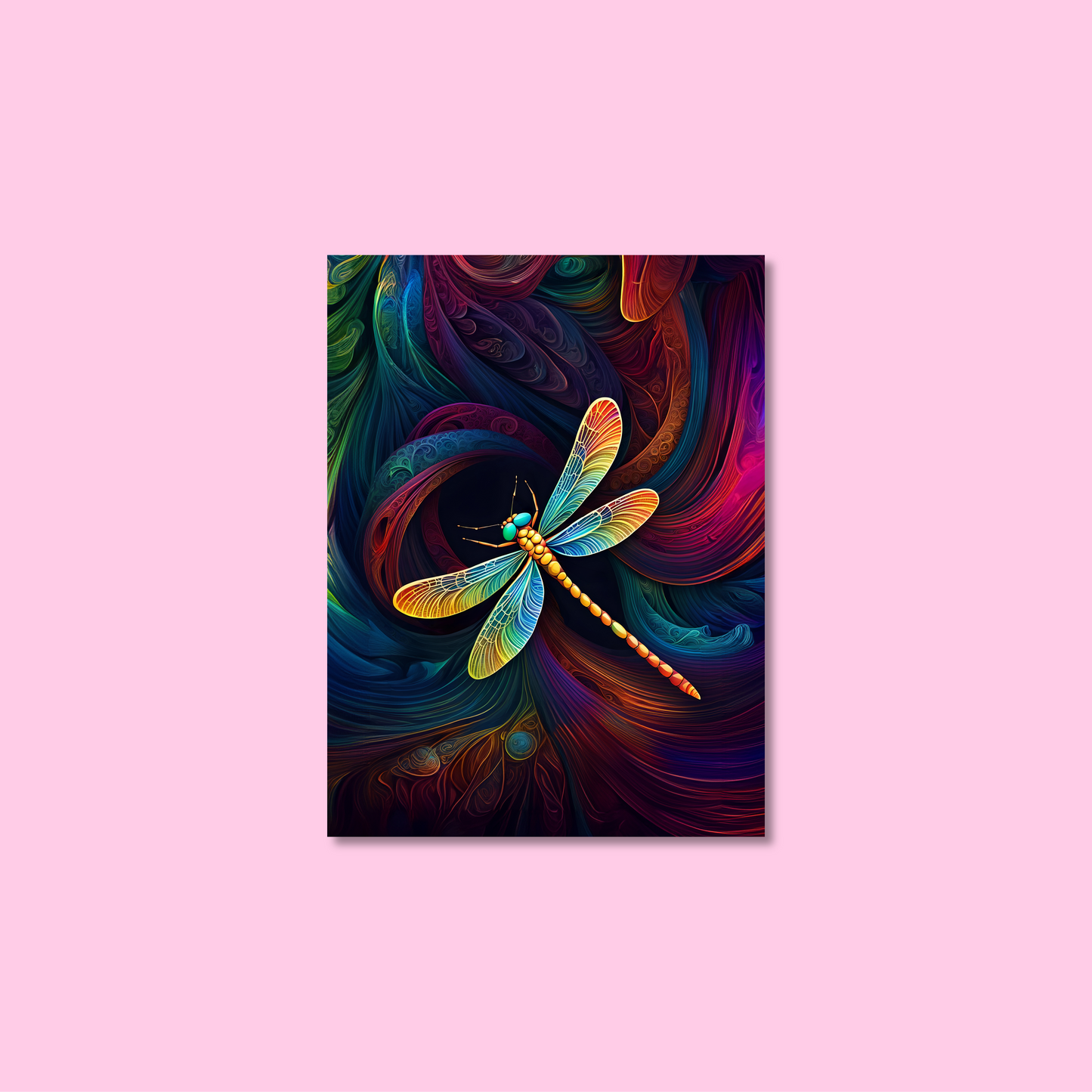 ABSTRACT DRAGONFLY **UNFRAMED ART PRINT**