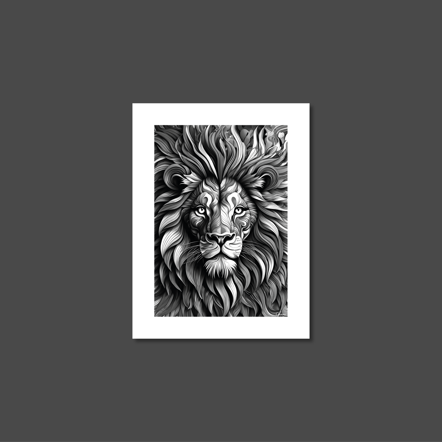 ABSTRACT LION **UNFRAMED ART PRINT**