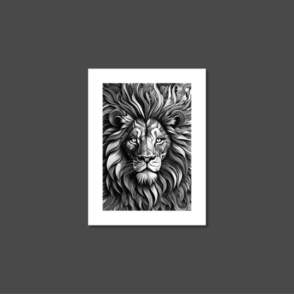 ABSTRACT LION **UNFRAMED ART PRINT**
