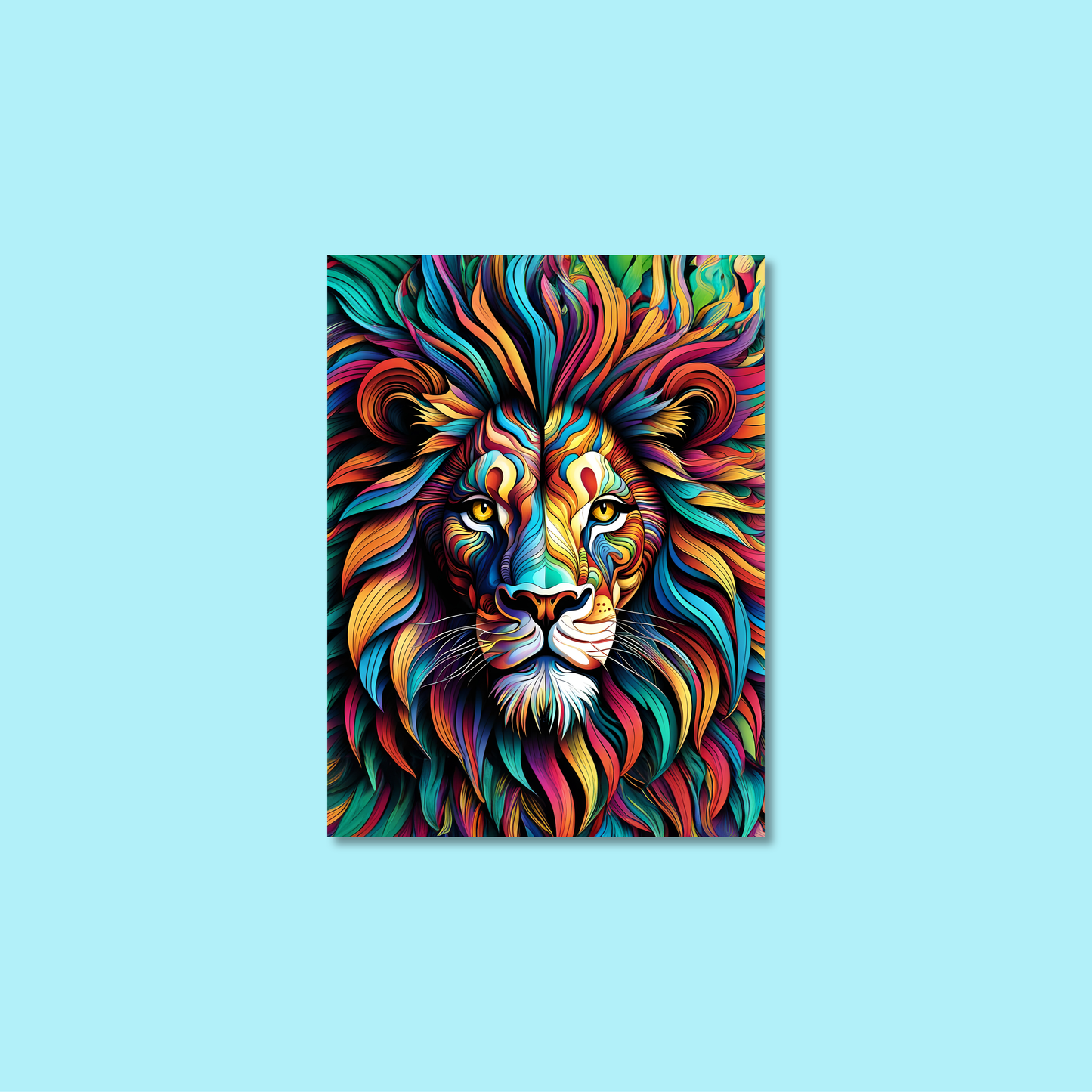 ABSTRACT LION **UNFRAMED ART PRINT**
