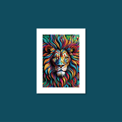 ABSTRACT LION **UNFRAMED ART PRINT**