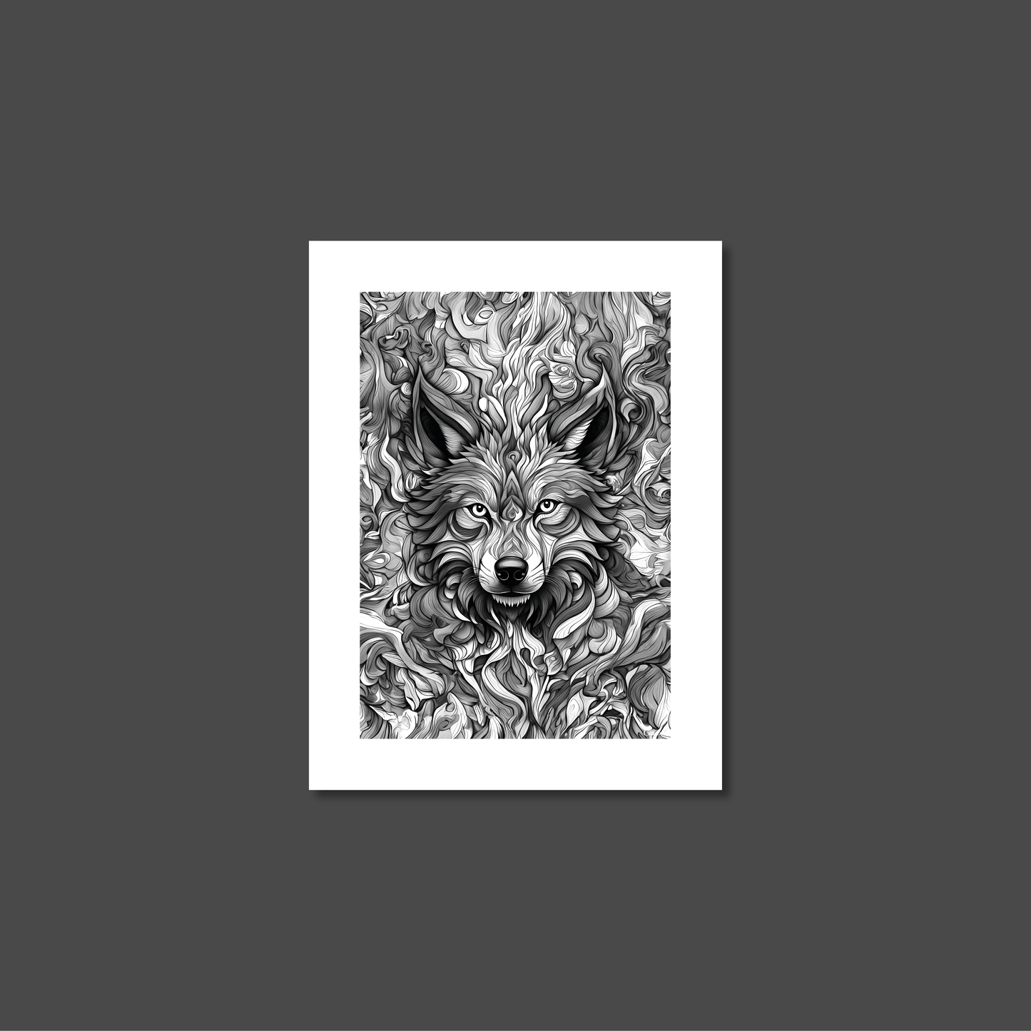 ABSTRACT WOLF **UNFRAMED ART PRINT**