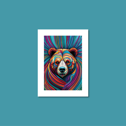 ABSTRACT BEAR **UNFRAMED ART PRINT**