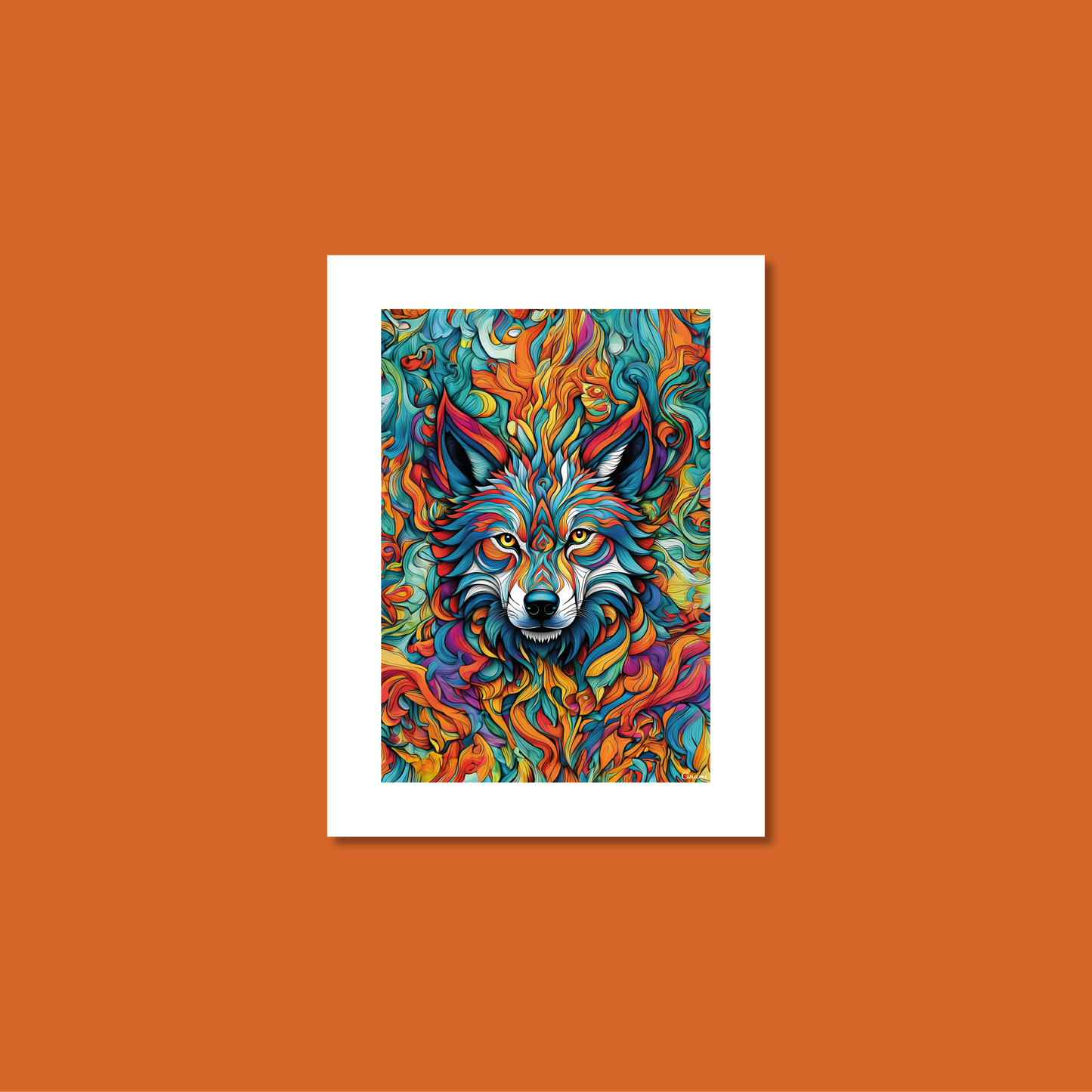 ABSTRACT WOLF **UNFRAMED ART PRINT**
