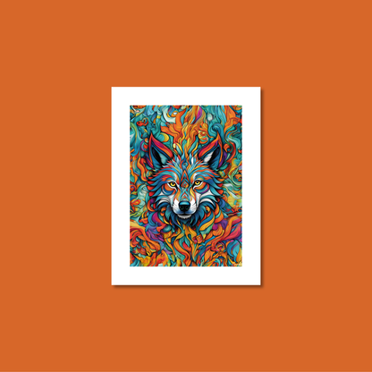 ABSTRACT WOLF **UNFRAMED ART PRINT**