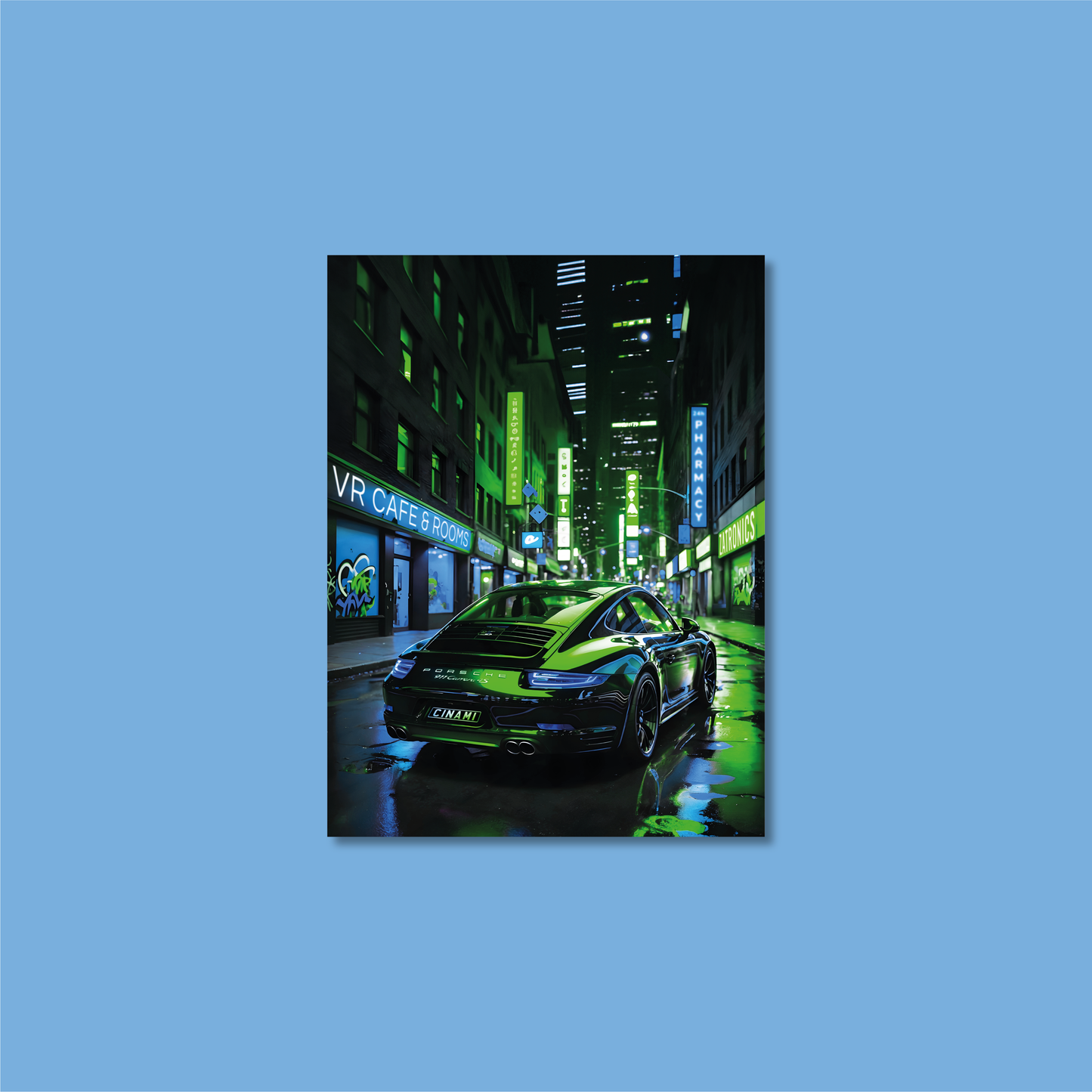 PORSCHE 911 (BACK) **UNFRAMED POSTER**