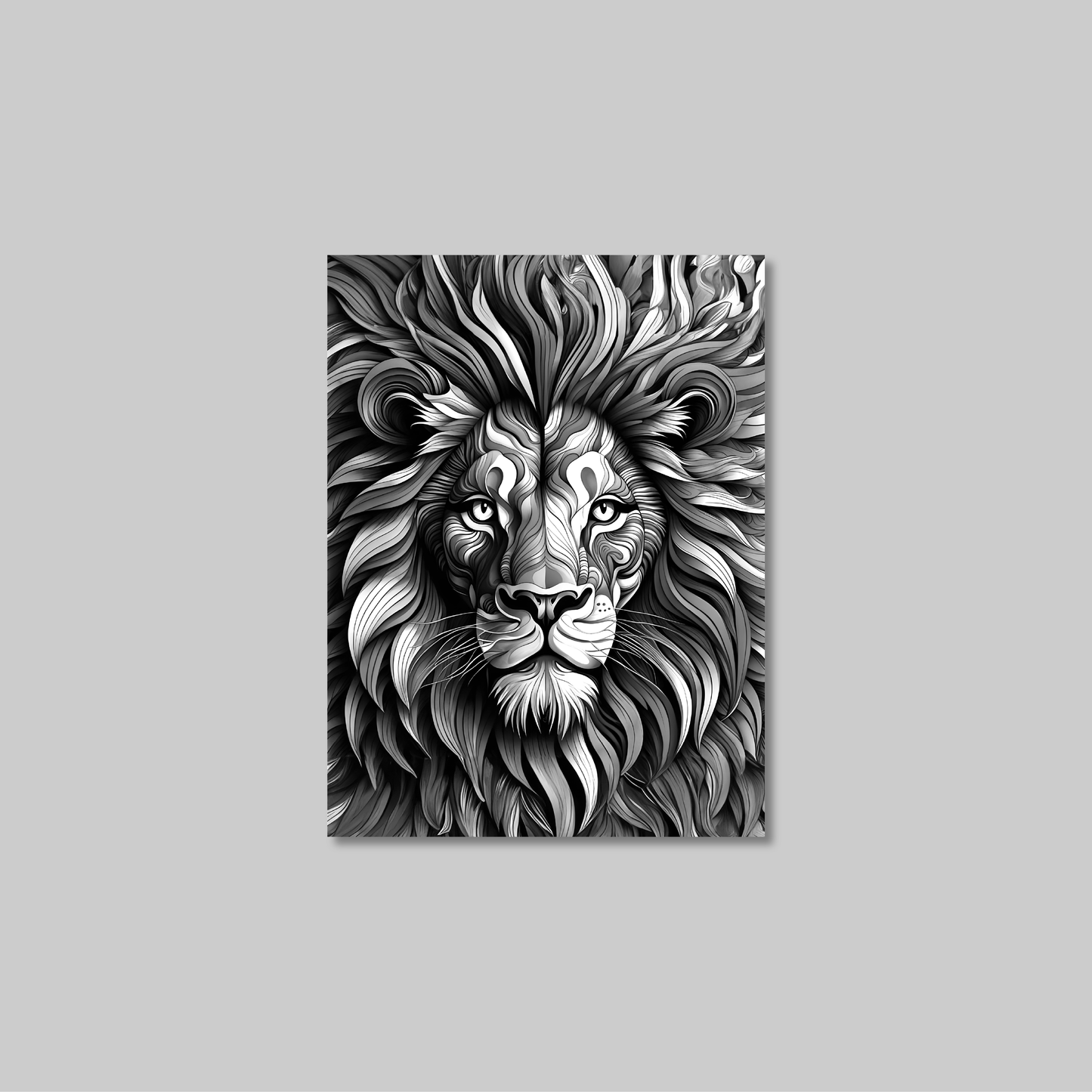 ABSTRACT LION **UNFRAMED ART PRINT**