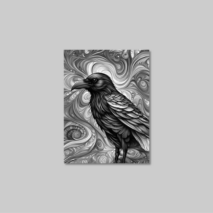 ABSTRACT CROW **UNFRAMED ART PRINT**