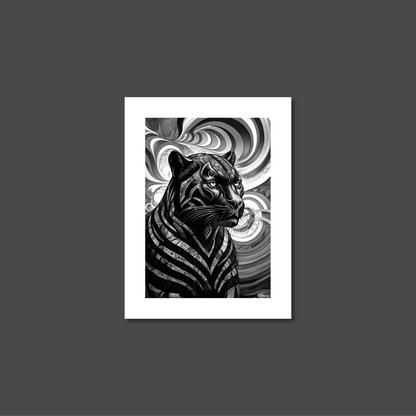 ABSTRACT BLACK PANTHER **UNFRAMED ART PRINT**
