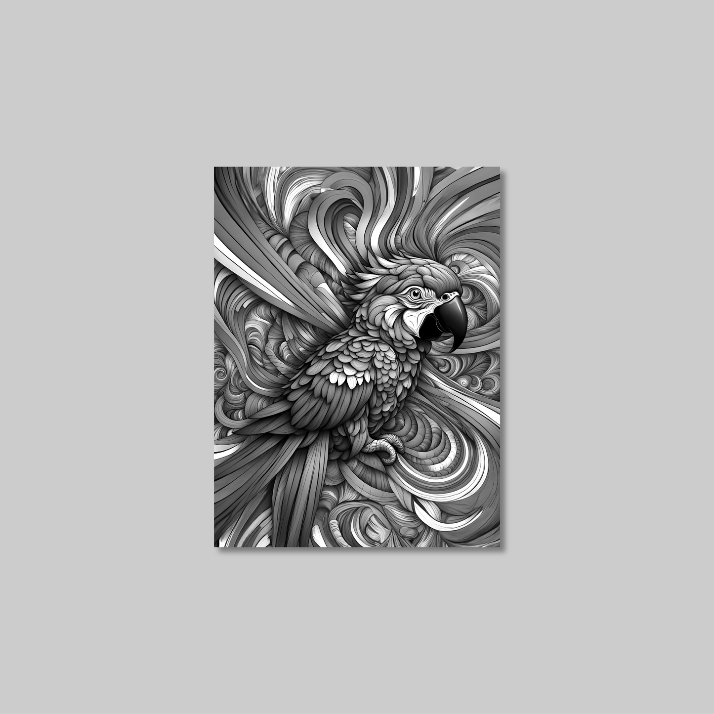 ABSTRACT PARROT **UNFRAMED ART PRINT**
