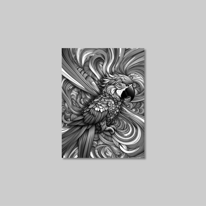 ABSTRACT PARROT **UNFRAMED ART PRINT**