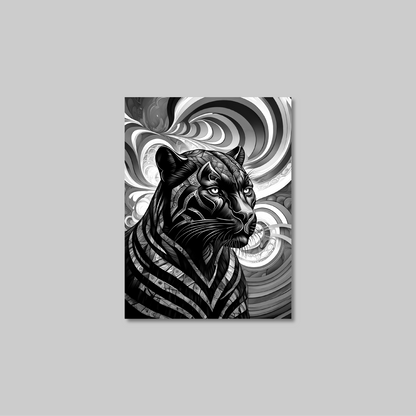 ABSTRACT BLACK PANTHER **UNFRAMED ART PRINT**