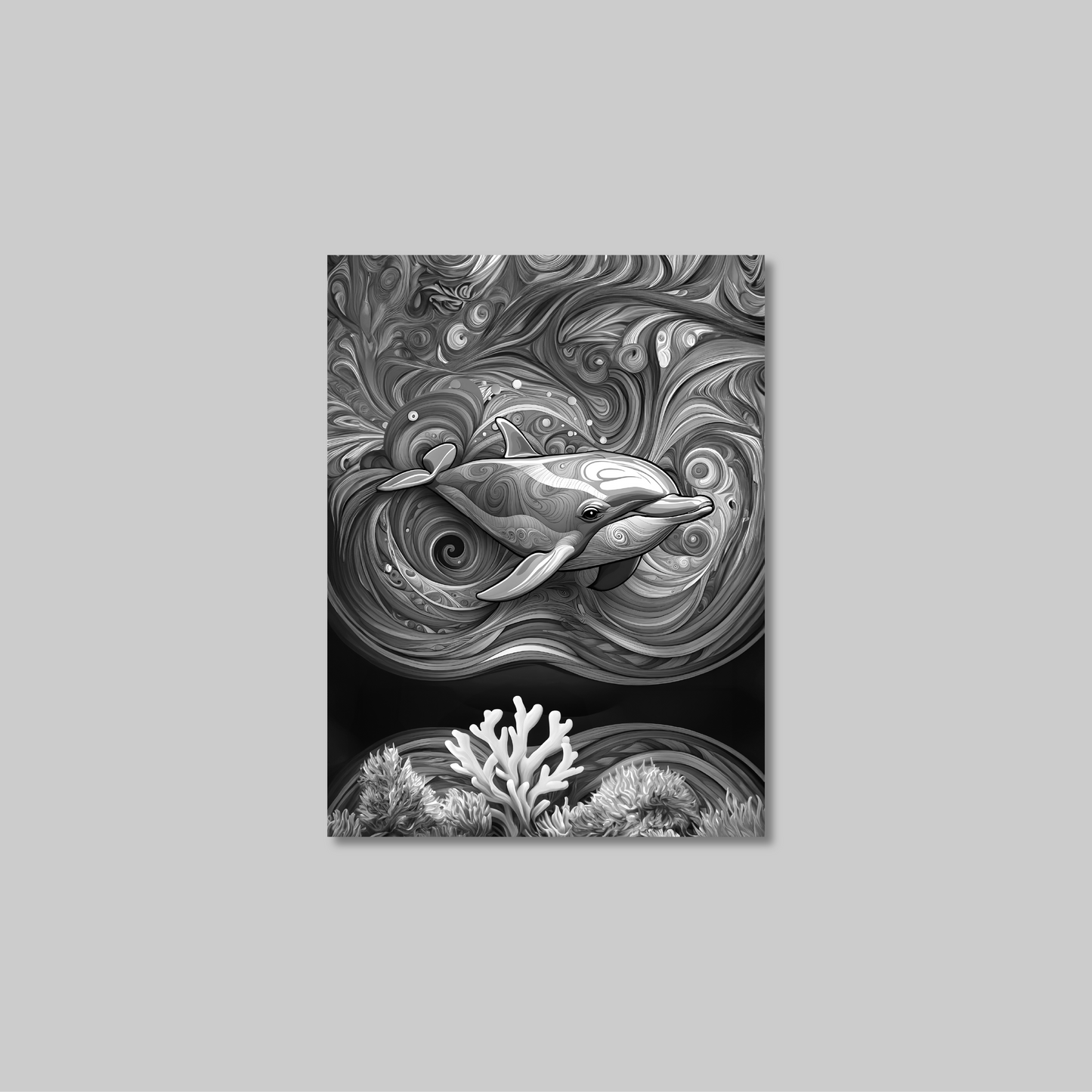 ABSTRACT DOLPHIN **UNFRAMED ART PRINT**