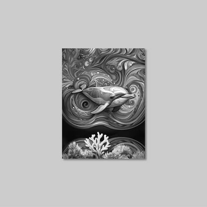 ABSTRACT DOLPHIN **UNFRAMED ART PRINT**