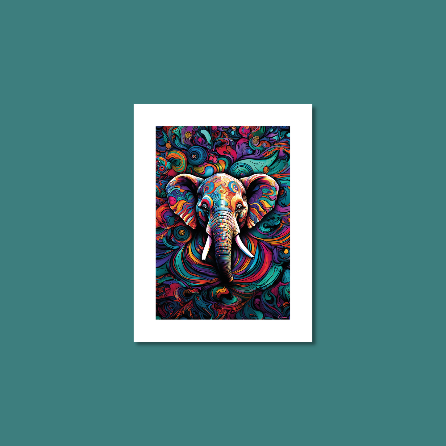 ABSTRACT ELEPHANT **UNFRAMED ART PRINT**