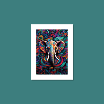 ABSTRACT ELEPHANT **UNFRAMED ART PRINT**