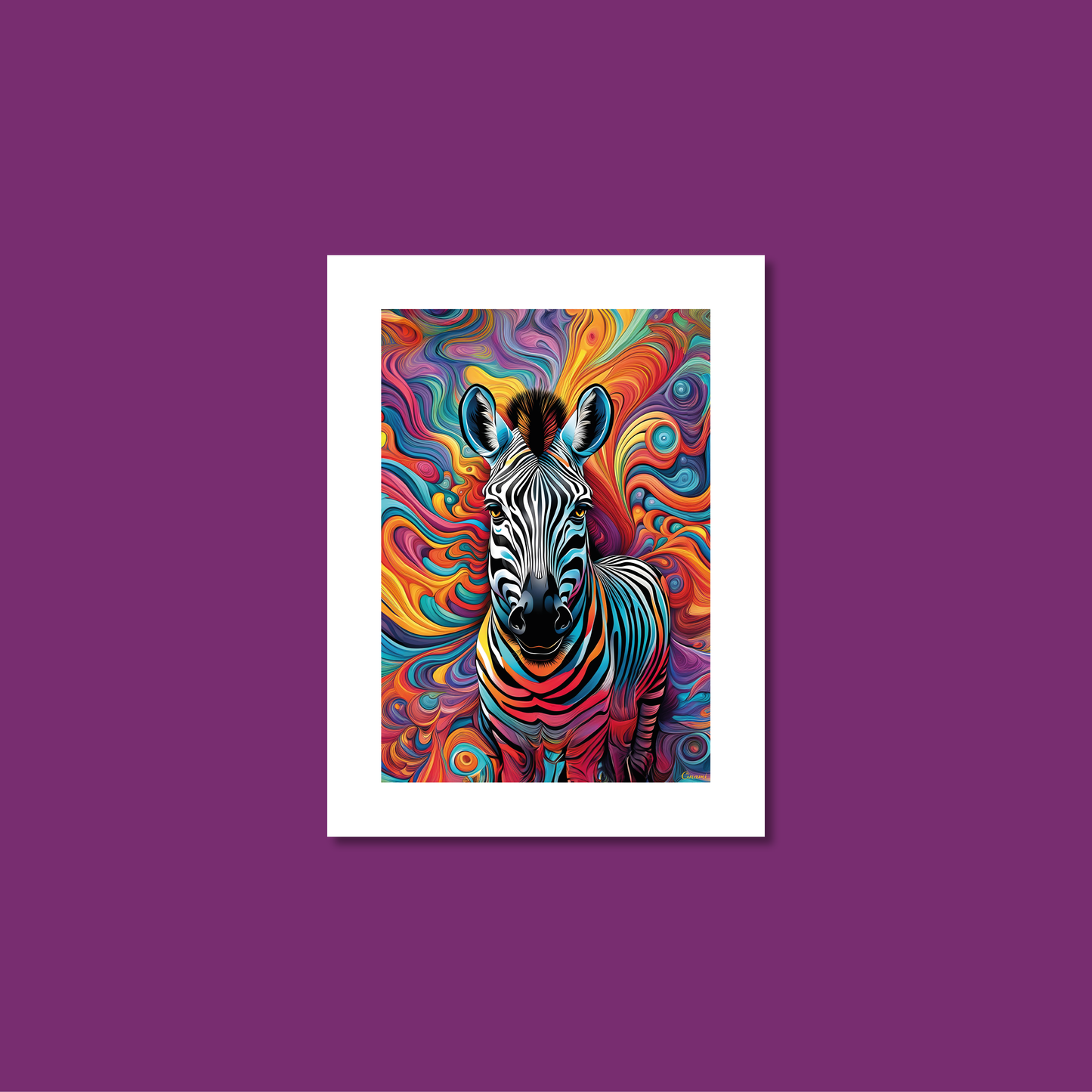 ABSTRACT ZEBRA **UNFRAMED ART PRINT**