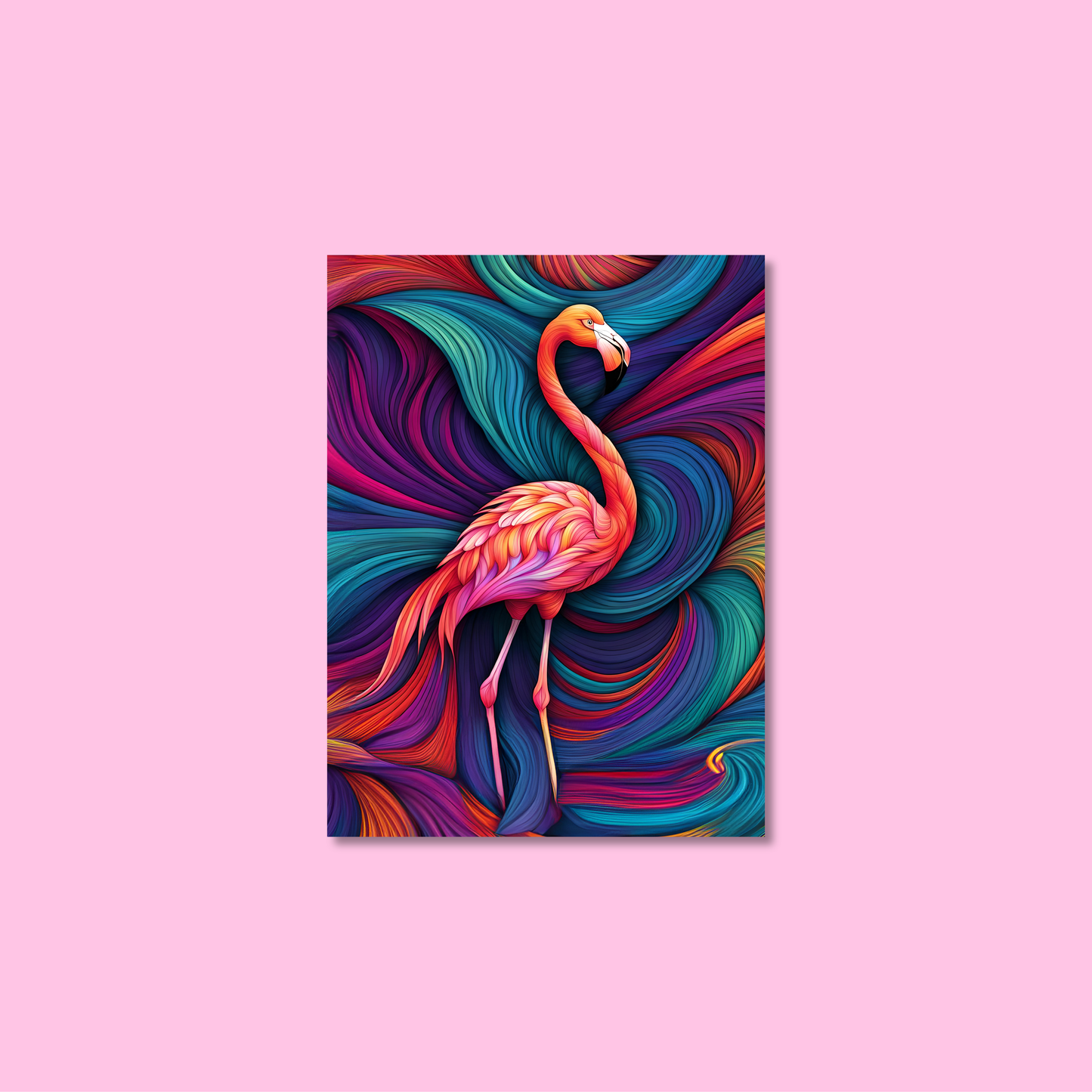 ABSTRACT FLAMINGO **UNFRAMED ART PRINT**