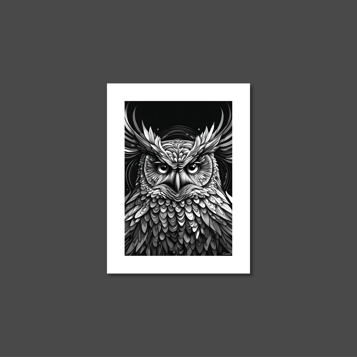 ABSTRACT OWL **UNFRAMED ART PRINT**