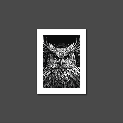 ABSTRACT OWL **UNFRAMED ART PRINT**