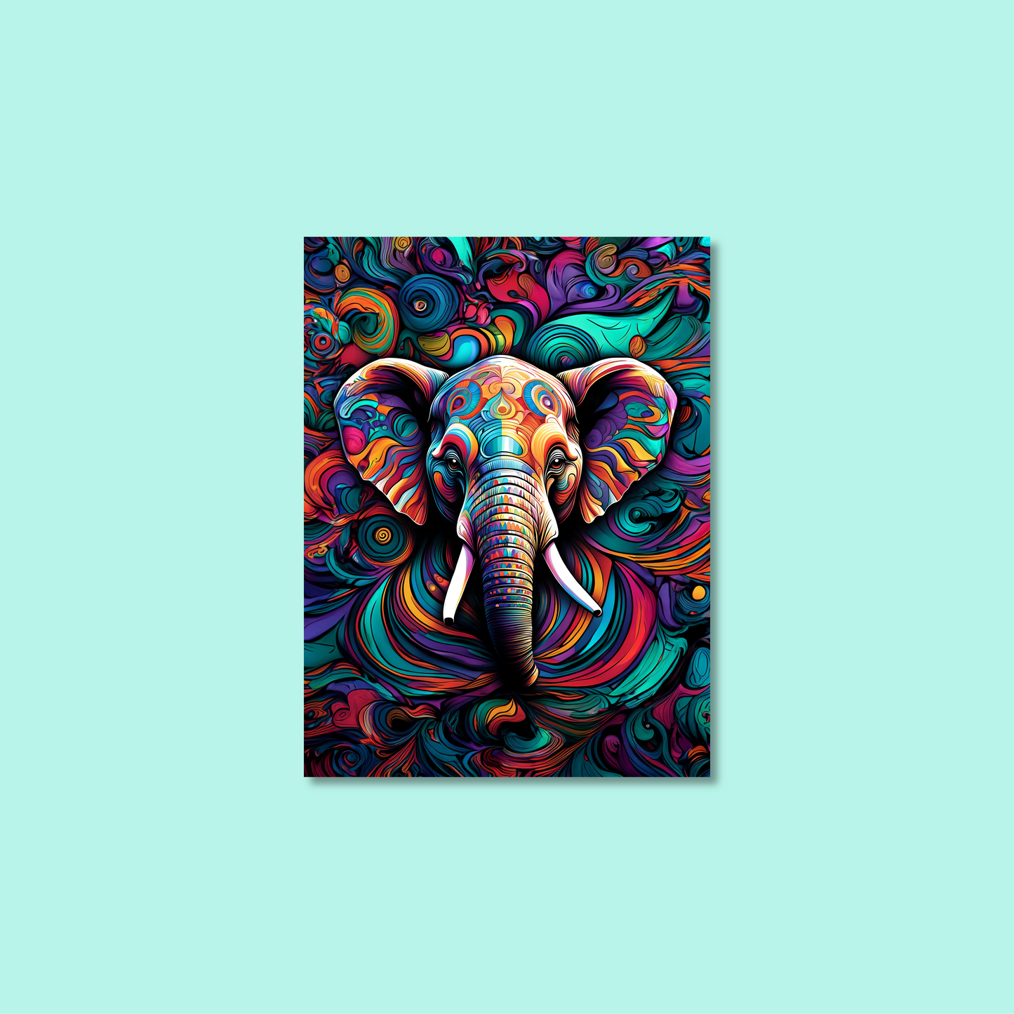 ABSTRACT ELEPHANT **UNFRAMED ART PRINT**