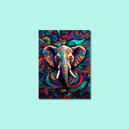 ABSTRACT ELEPHANT **UNFRAMED ART PRINT**