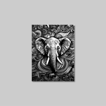 ABSTRACT ELEPHANT **UNFRAMED ART PRINT**
