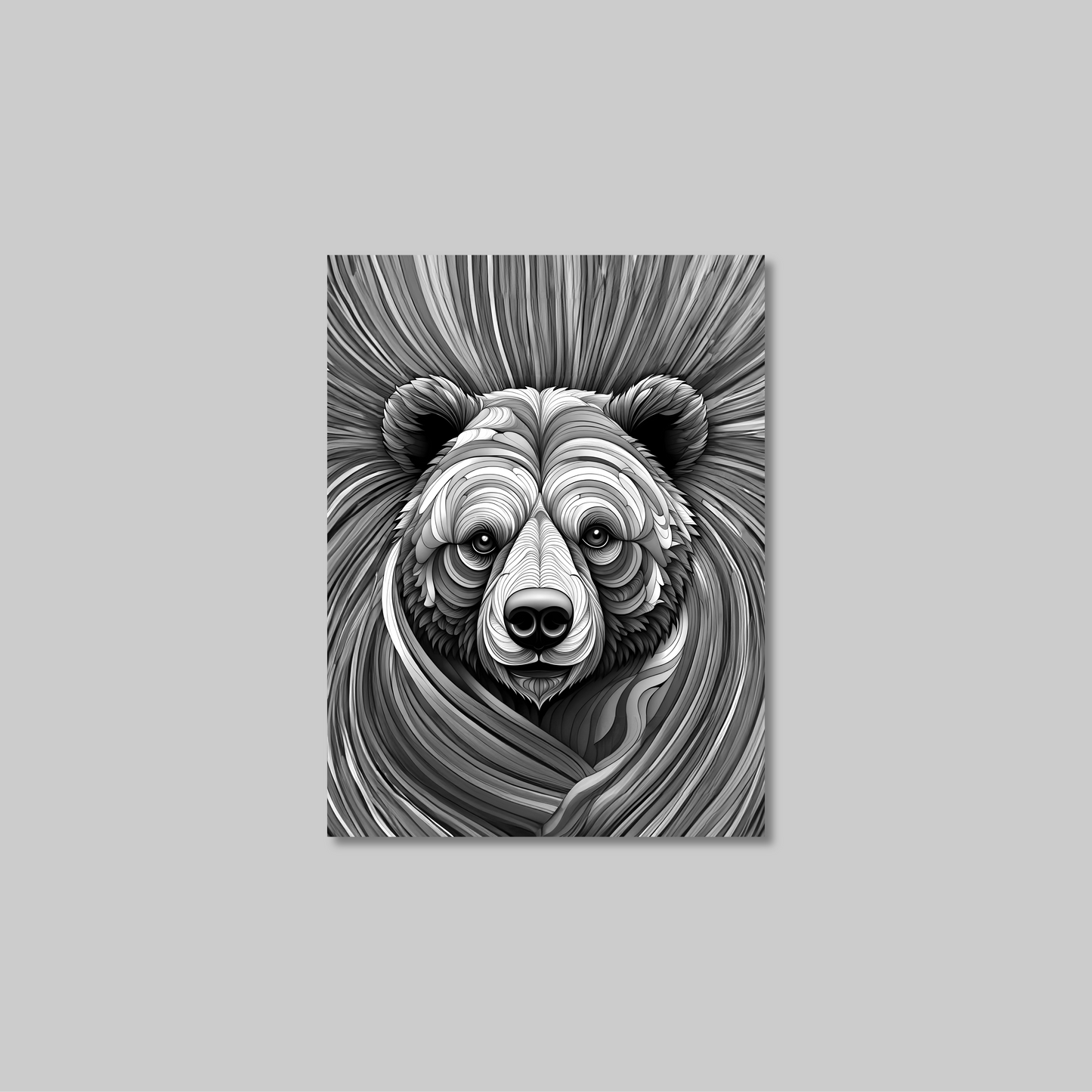 ABSTRACT BEAR **UNFRAMED ART PRINT**