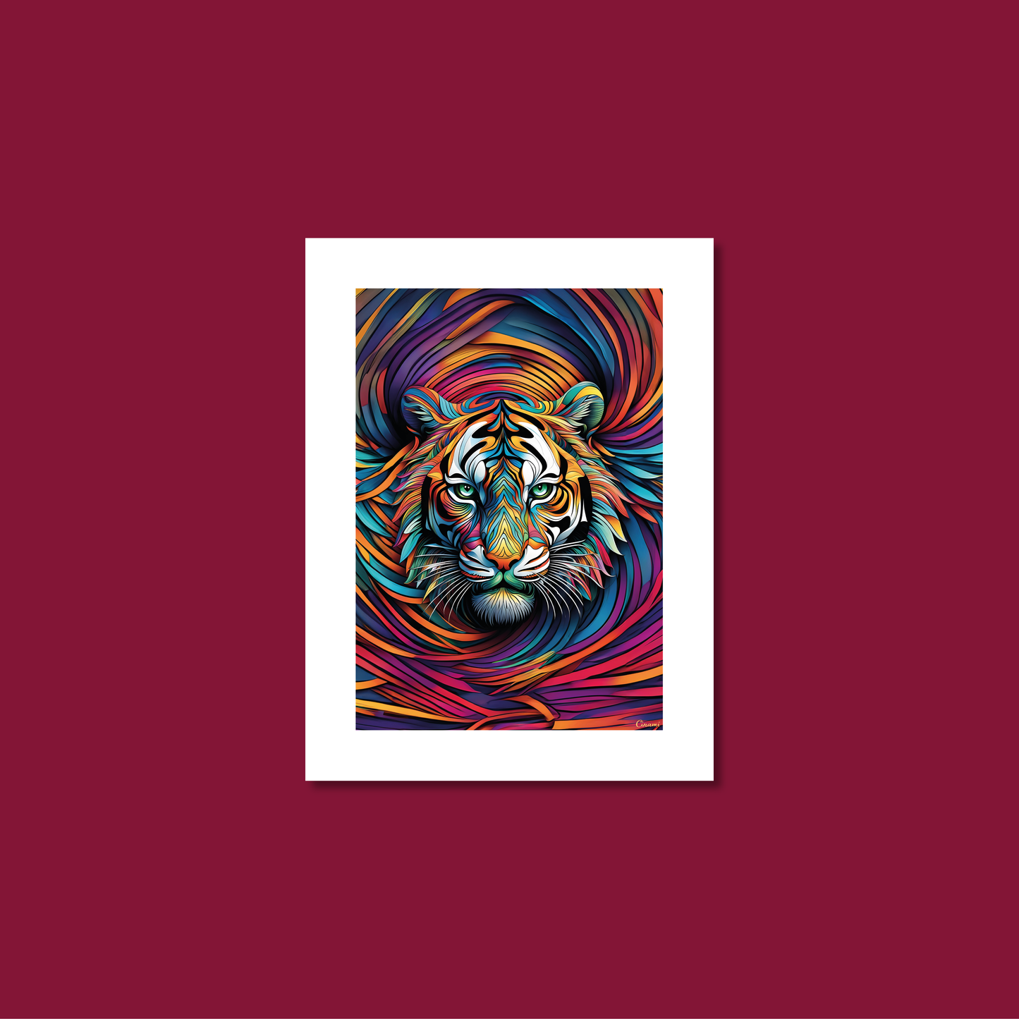 ABSTRACT TIGER **UNFRAMED ART PRINT**