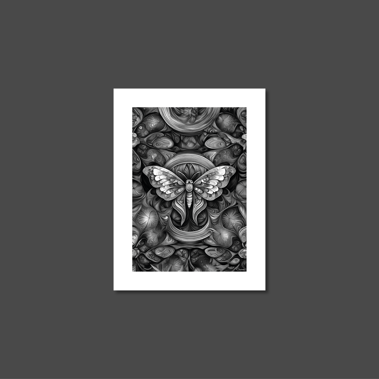 ABSTRACT MOTH **UNFRAMED ART PRINT**