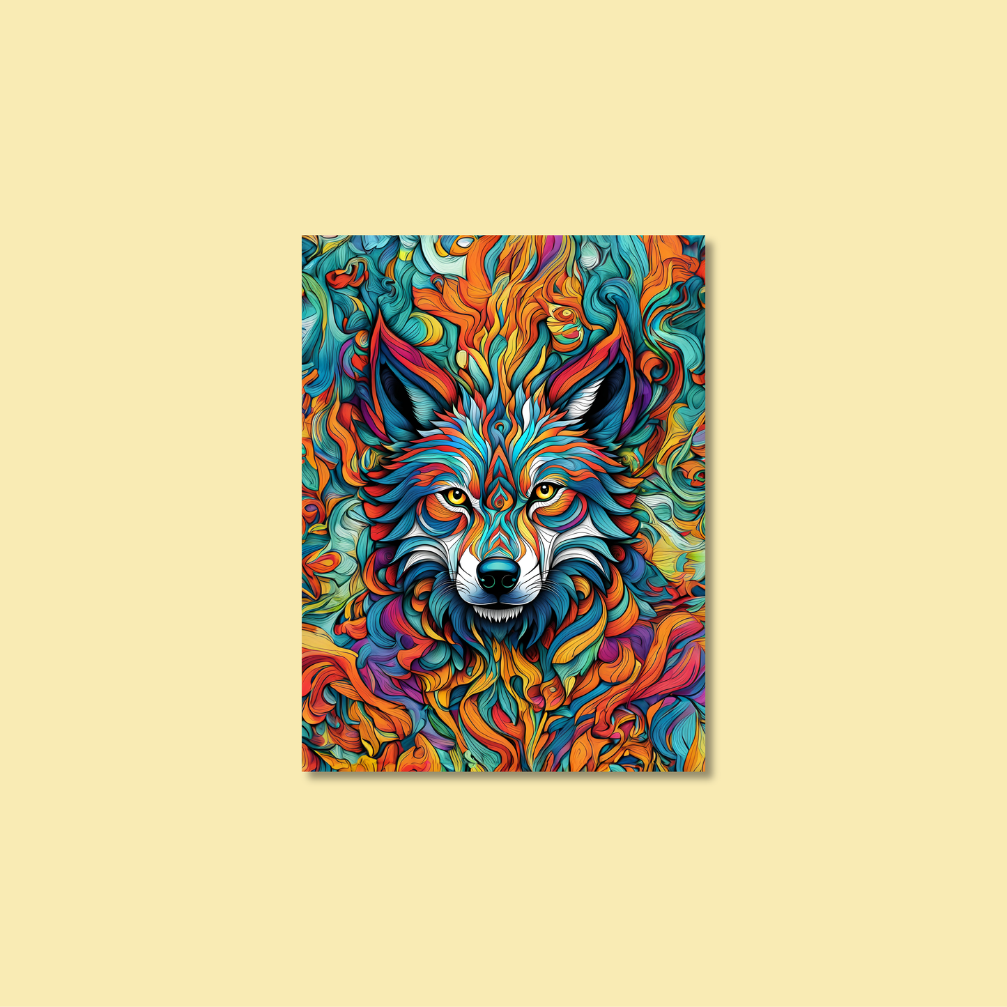 ABSTRACT WOLF **UNFRAMED ART PRINT**