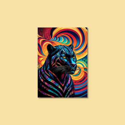 ABSTRACT BLACK PANTHER **UNFRAMED ART PRINT**