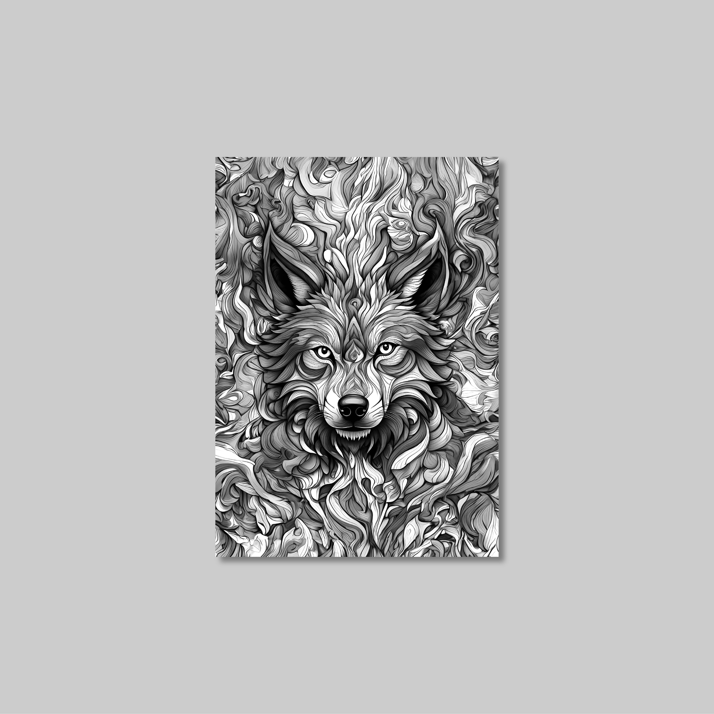 ABSTRACT WOLF **UNFRAMED ART PRINT**