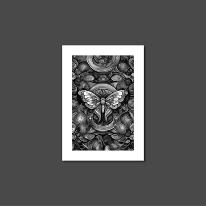 ABSTRACT MOTH **UNFRAMED ART PRINT**