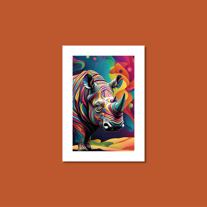 ABSTRACT RHINO **UNFRAMED ART PRINT**