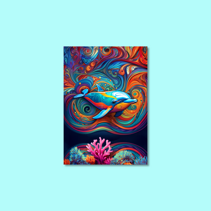 ABSTRACT DOLPHIN **UNFRAMED ART PRINT**