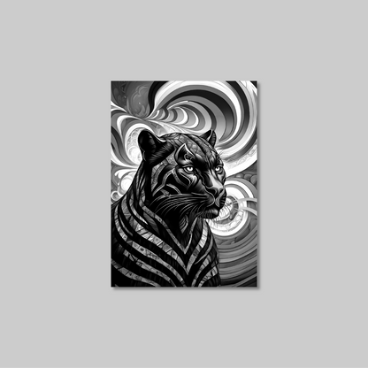 ABSTRACT BLACK PANTHER **UNFRAMED ART PRINT**