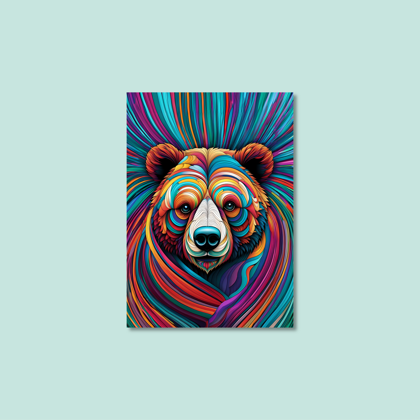 ABSTRACT BEAR **UNFRAMED ART PRINT**