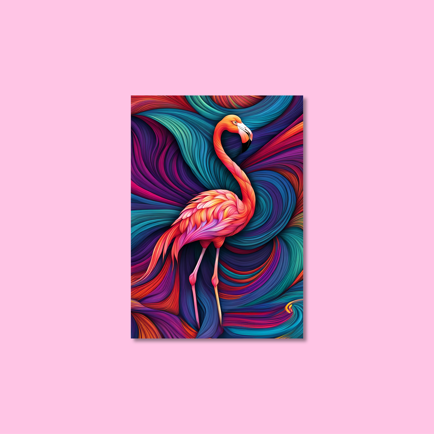ABSTRACT FLAMINGO **UNFRAMED ART PRINT**