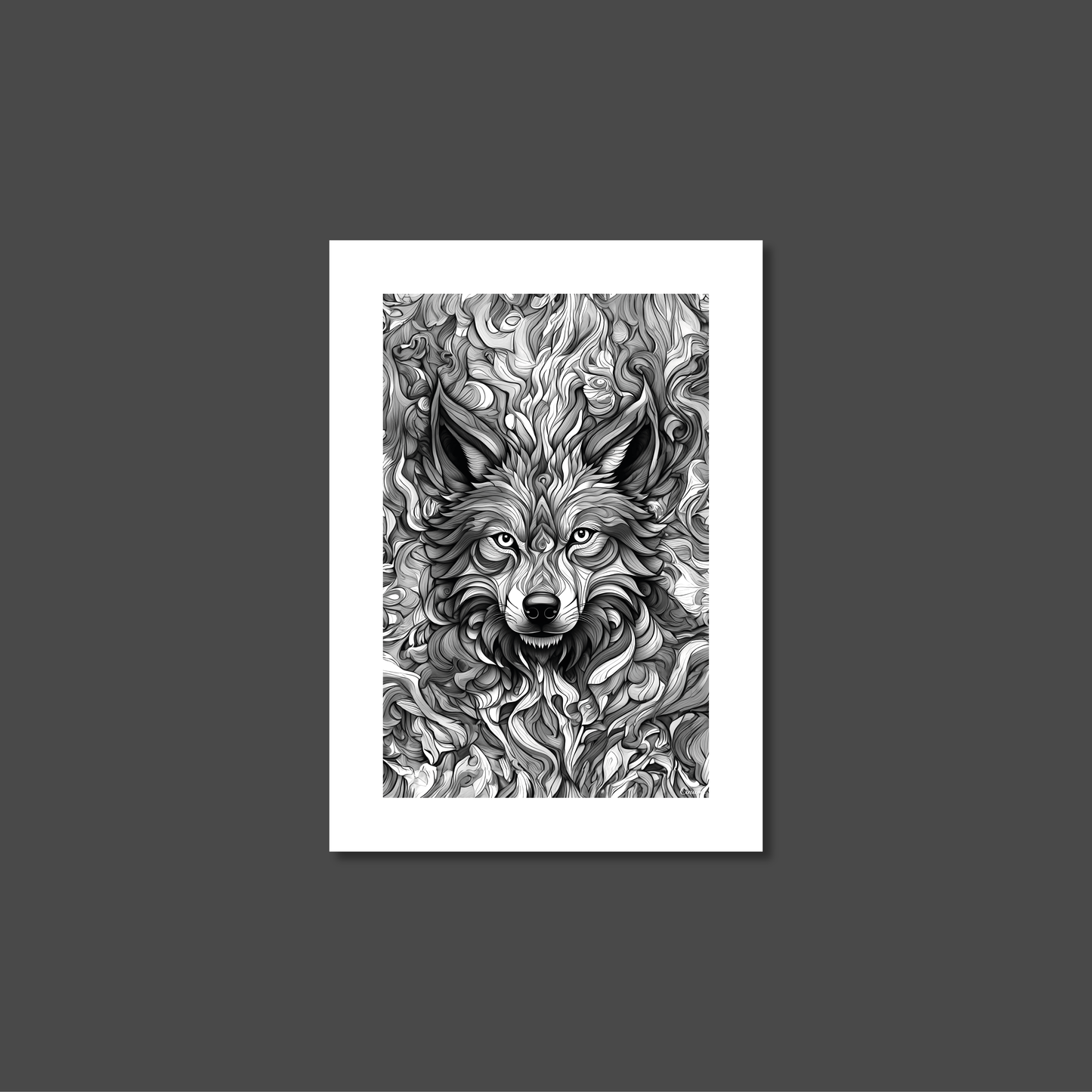 ABSTRACT WOLF **UNFRAMED ART PRINT**