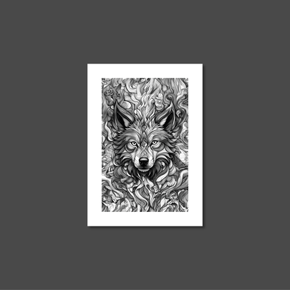 ABSTRACT WOLF **UNFRAMED ART PRINT**