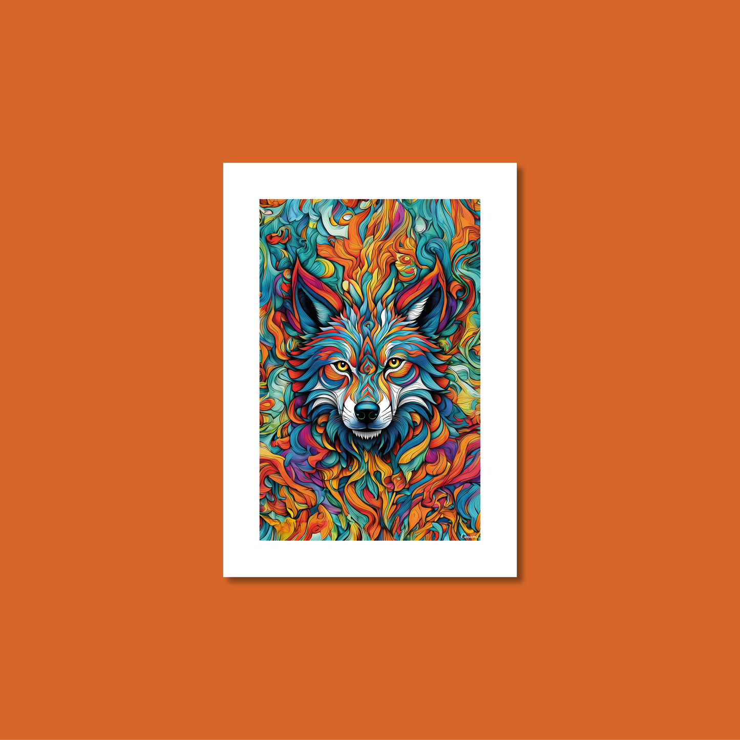 ABSTRACT WOLF **UNFRAMED ART PRINT**