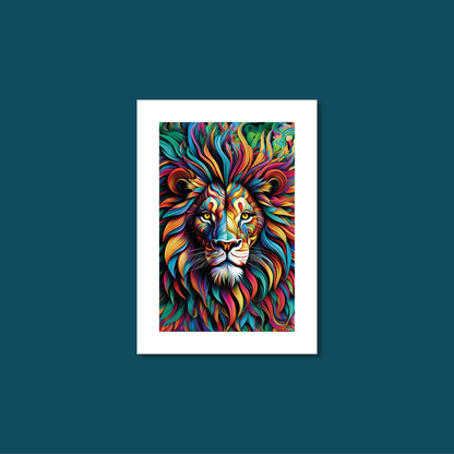 ABSTRACT LION **UNFRAMED ART PRINT**