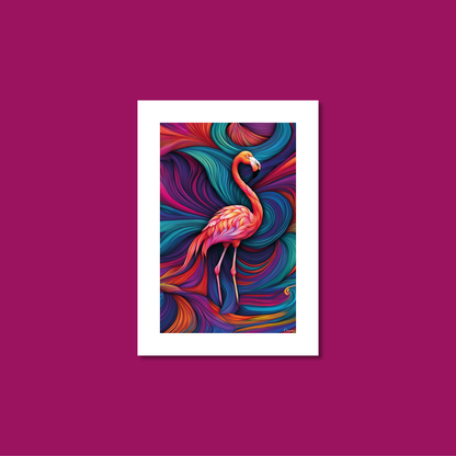 ABSTRACT FLAMINGO **UNFRAMED ART PRINT**