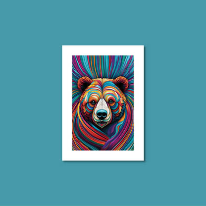 ABSTRACT BEAR **UNFRAMED ART PRINT**