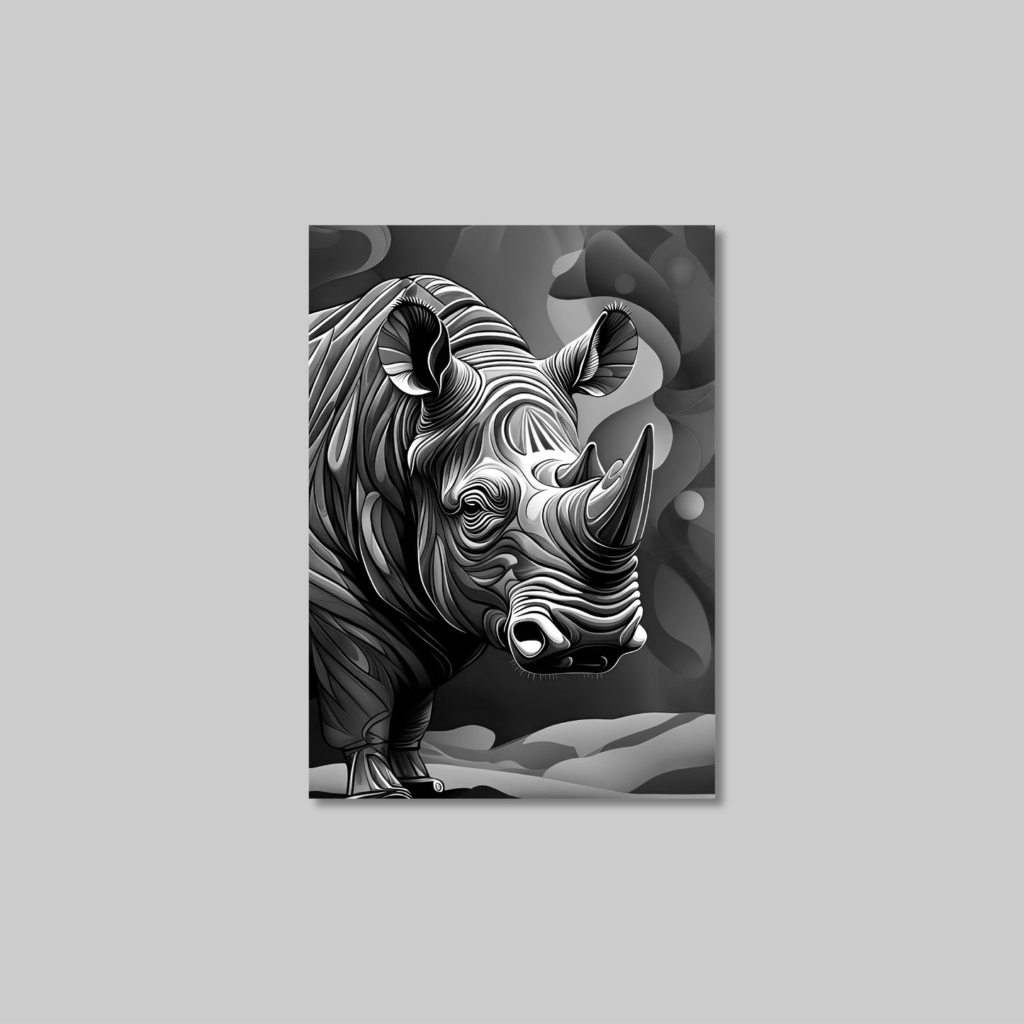 ABSTRACT RHINO **UNFRAMED ART PRINT**
