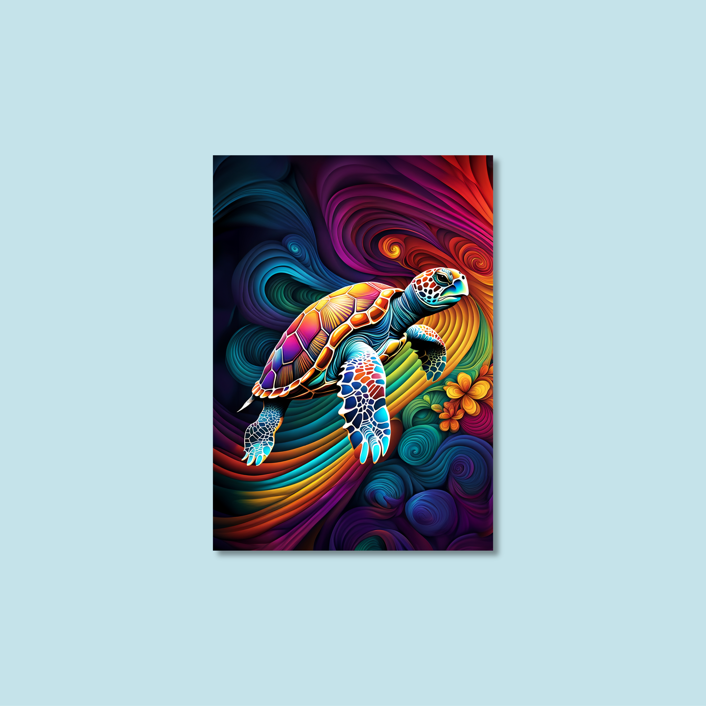 ABSTRACT TURTLE **UNFRAMED ART PRINT**